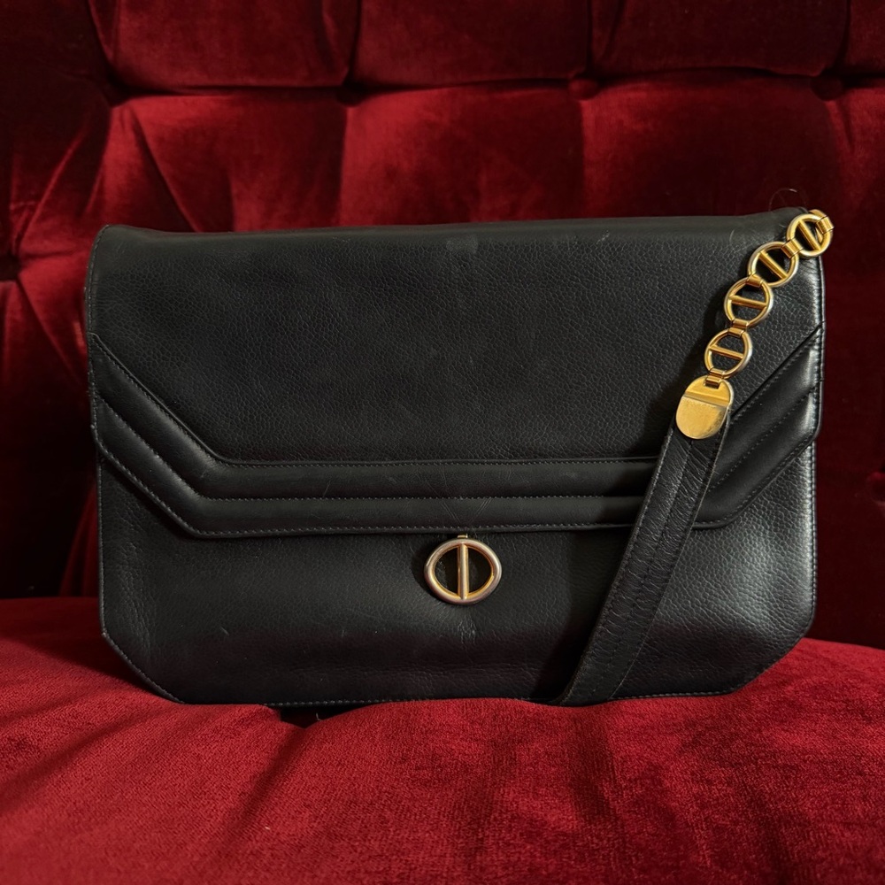CHRISTIAN DIOR BLACK LEATHER CROSSBODY BAG - Picture 3 of 9